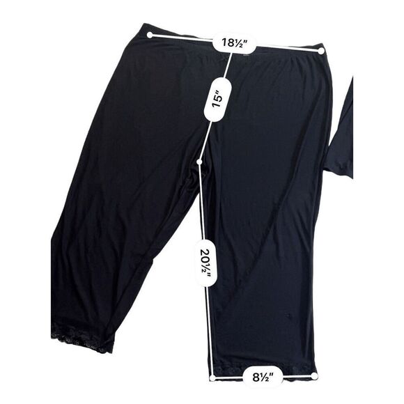 George Jersey black Cropped Sleep Pant Pajama set Size 2X - Picture 4 of 5